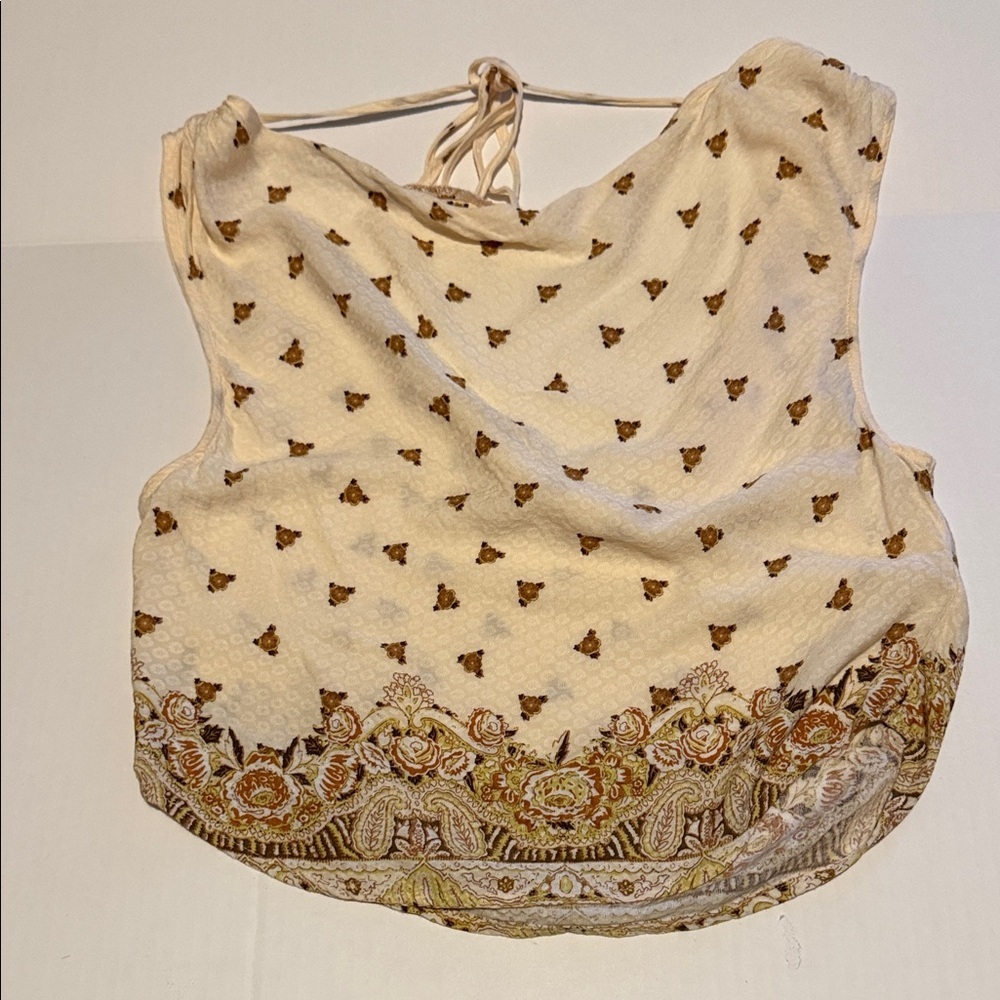 Free People Cream Floral Tank Top - Picture 6 of 8